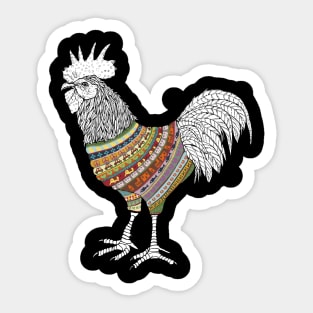 Rooster Knit Sticker